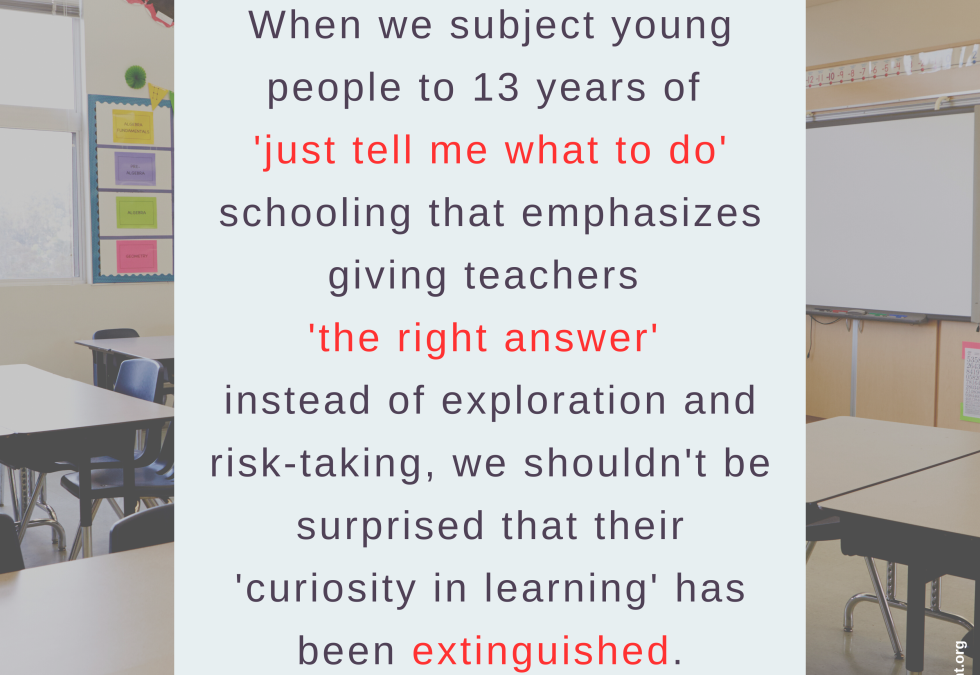 Extinguishing students’ curiosity in learning